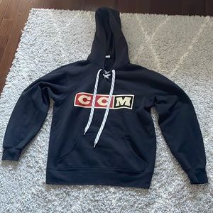 Mens Black CCM hoodie size small.